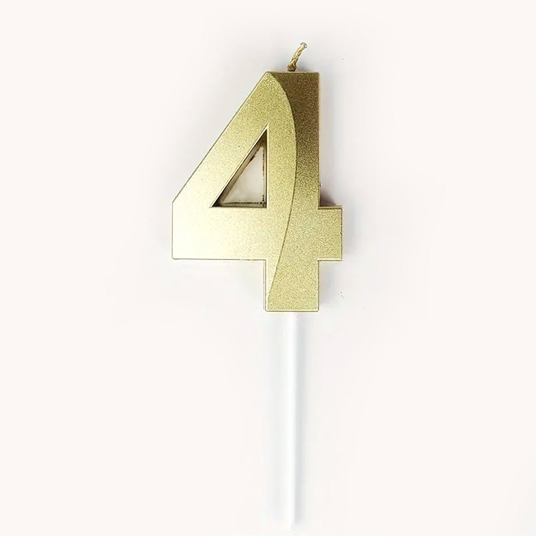 Candle: Gold Numbers 12cm at Onyx Hive Sydney