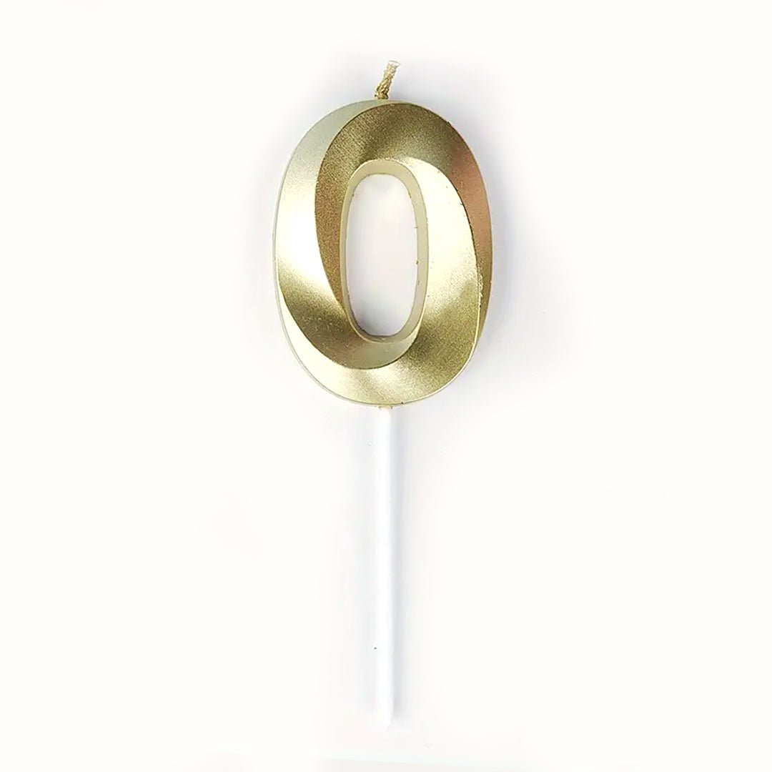 Candle: Gold Numbers 12cm at Onyx Hive Sydney