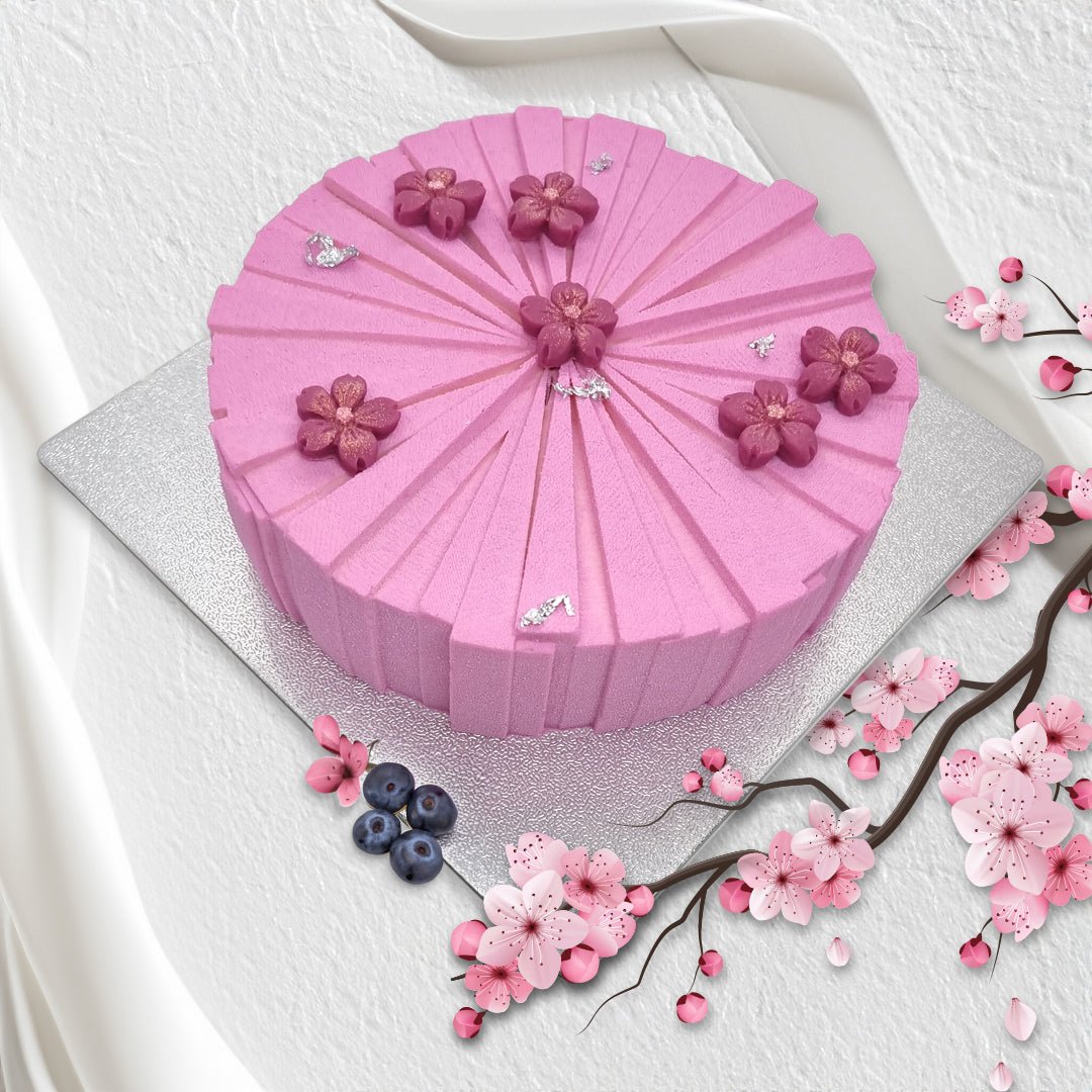 Cherry Blossom & Blueberry Mousse Cake: Halal at Onyx Hive Sydney