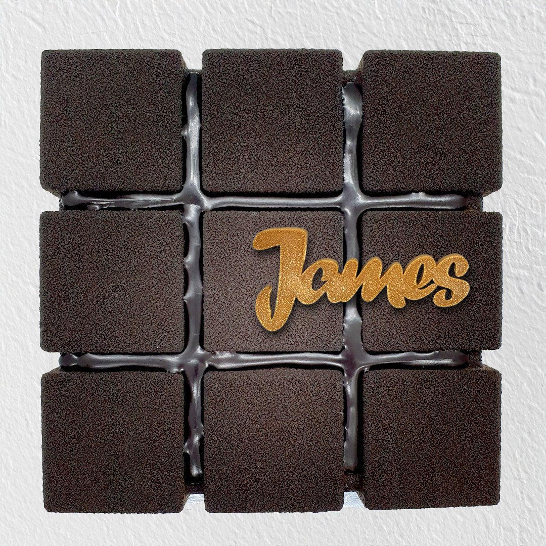 3D Printed Name Topper 3 Colours Cake - Onyx Hive Sydney