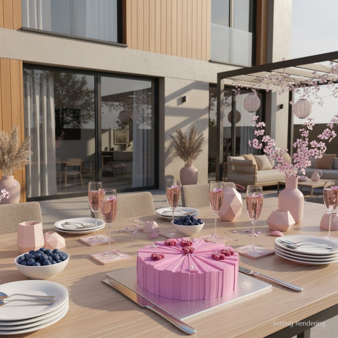 Cherry Blossom & Blueberry Mousse Cake: Halal