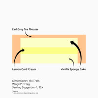 Earl Grey Tea & Lemon Curd Mousse Cake: Gluten Free at Onyx Hive Cakes Sydney