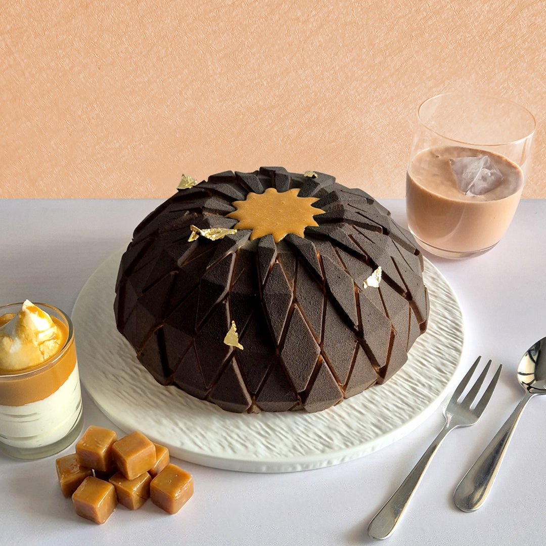 Irish Cream & Caramel Mousse Cake