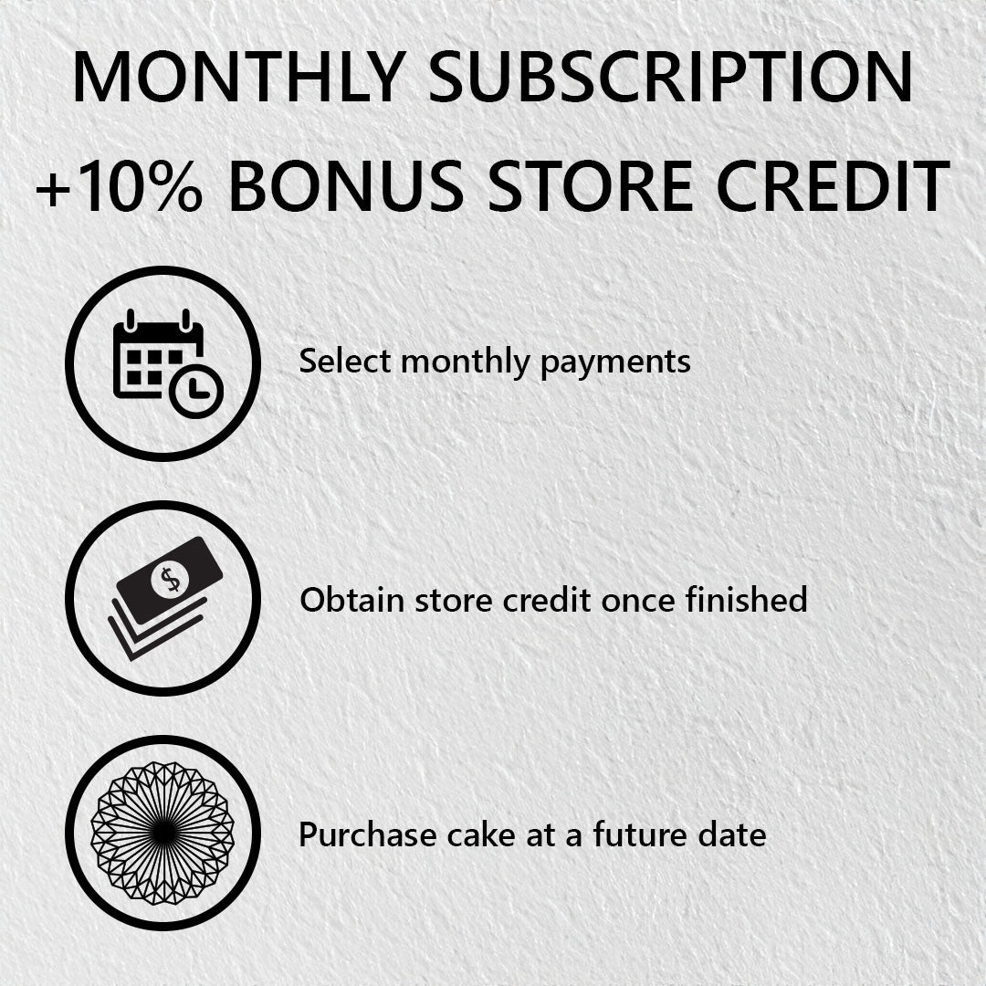 Pre - Paid Cake Subscription Pay in Installments Cake - Onyx Hive Sydney