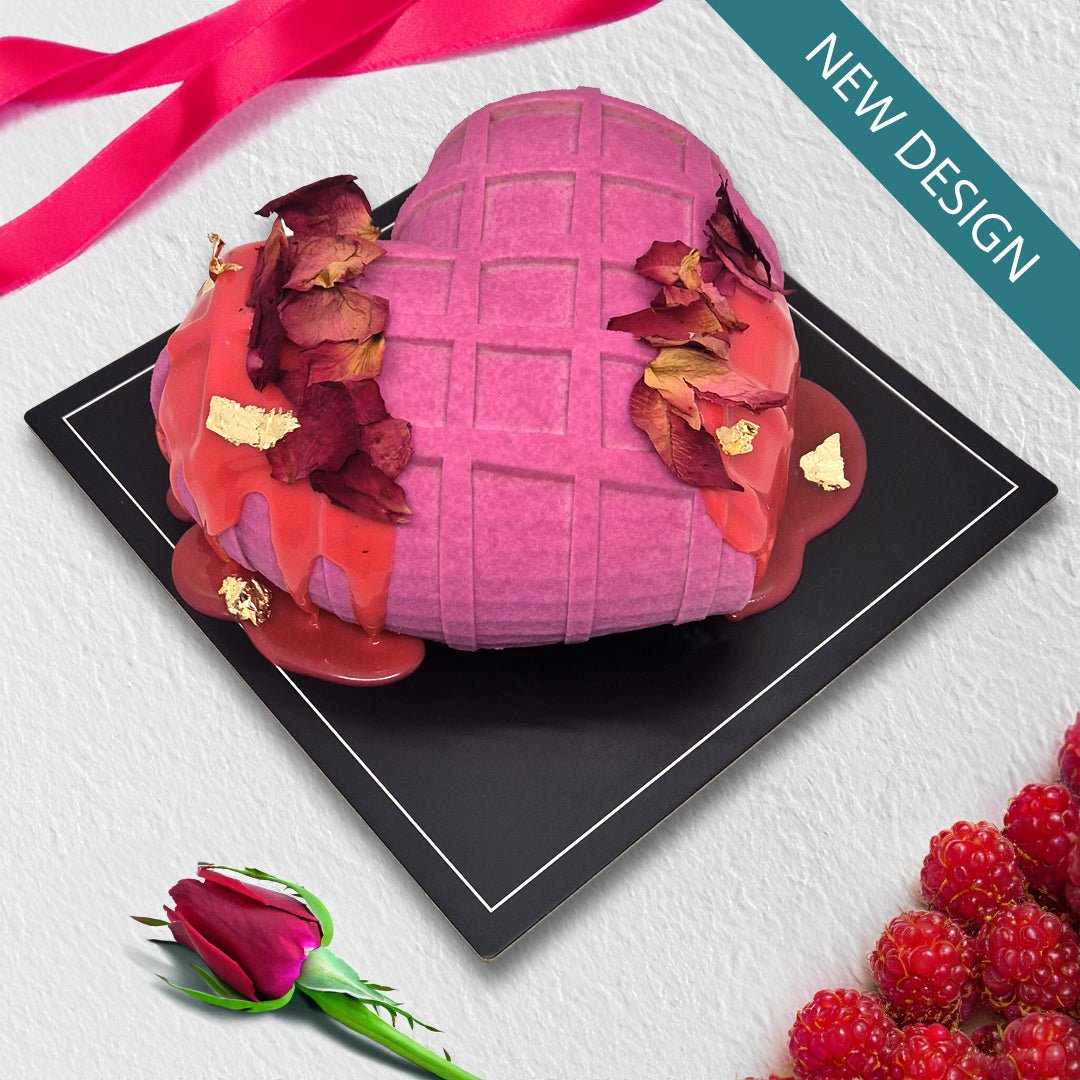 Raspberry, Rose & Lychee Mousse Cake