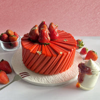 Strawberry & Cream Mousse Cake: Gluten Free at Onyx Hive Cakes Sydney