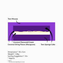 Load image into Gallery viewer, Iris (V) Taro &amp; Coconut Cake - Onyx Hive
